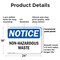 Signmission Non-Hazardous Waste OSHA Notice Sign, Plastic, 24in W x 18in L, 2PK OS-2PACK-NS-P-1824-L-15077 - alternate 6